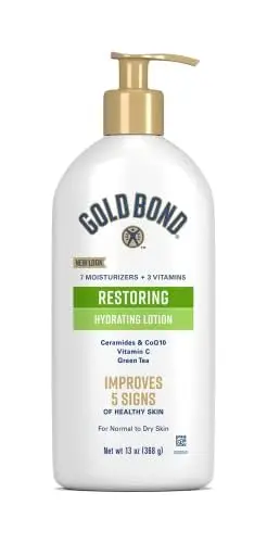 Gold Bond Restoring Hydrating Lotion 13 oz | Ceramides & CoQ10 for Dry Skin - main product image