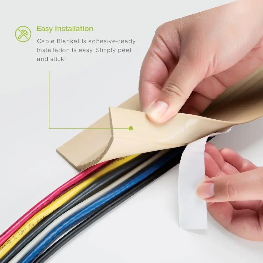 UT Wire Cable Blanket Low Profile Cord Cover Protector 1.52 m (5 ft) | Prevents Tripping on Floor Cords - view 3