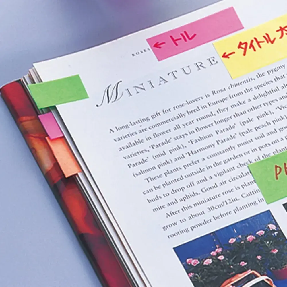 Yamato Memoc Roll Tape with Dispenser, 25mm x 10m, Rose & Lemon | Japanese Stationery Tape for Planners & Notebooks - view 2