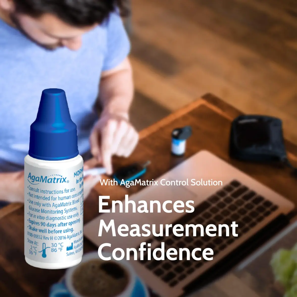 AgaMatrix Wavesense Normal Control Solution 6ml (0.2 Fl Oz) | For Quality Control Testing - view 3