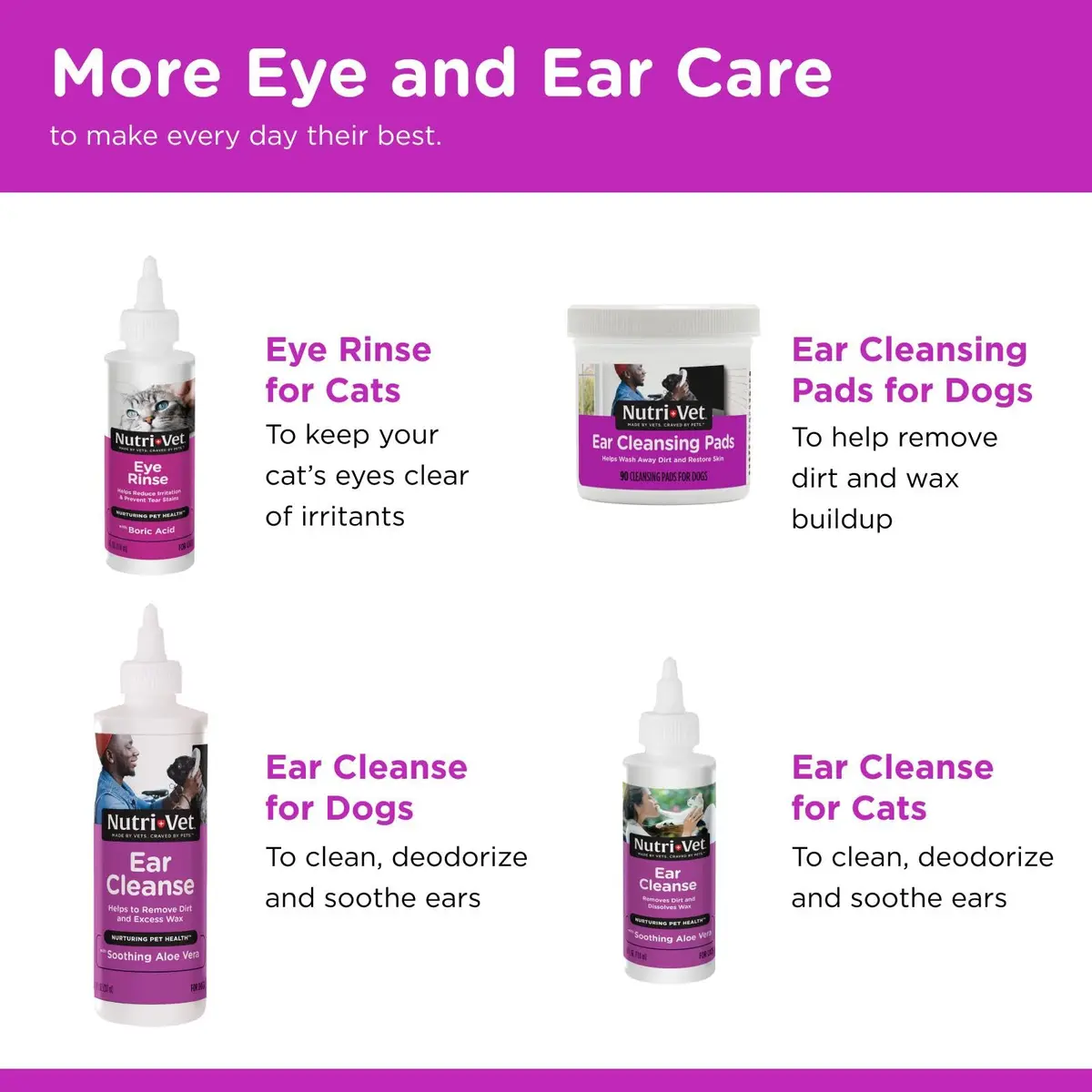 Nutri-Vet Dog Eye Wash, Tear Stain Remover, 4oz | Gentle Formula for Irritated Eyes & Tear Stains - view 6