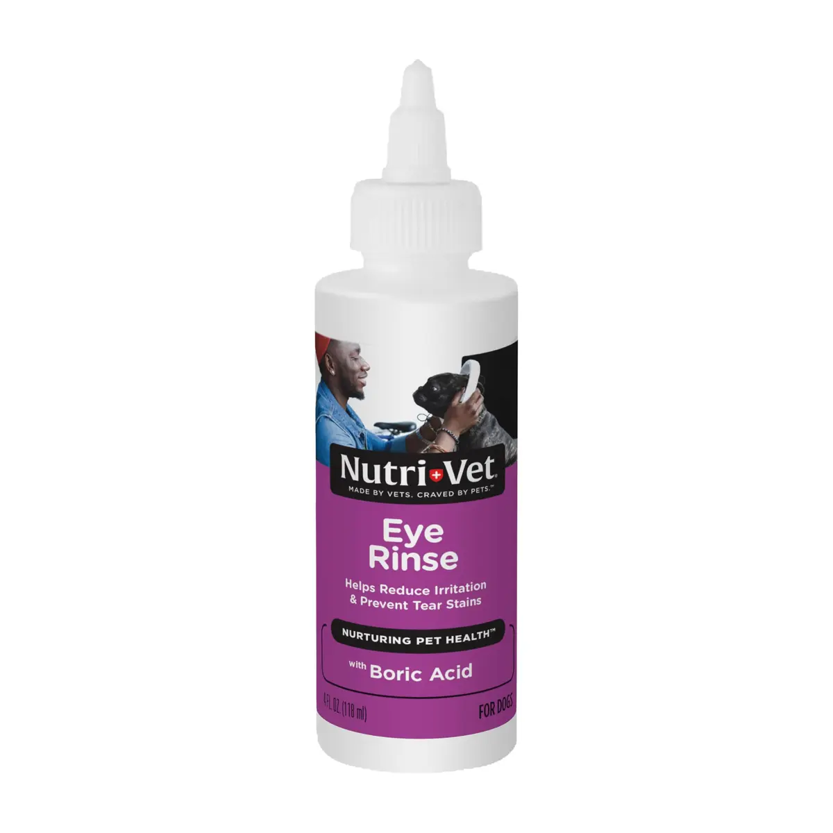 Nutri-Vet Dog Eye Wash, Tear Stain Remover, 4oz | Gentle Formula for Irritated Eyes & Tear Stains - main product image
