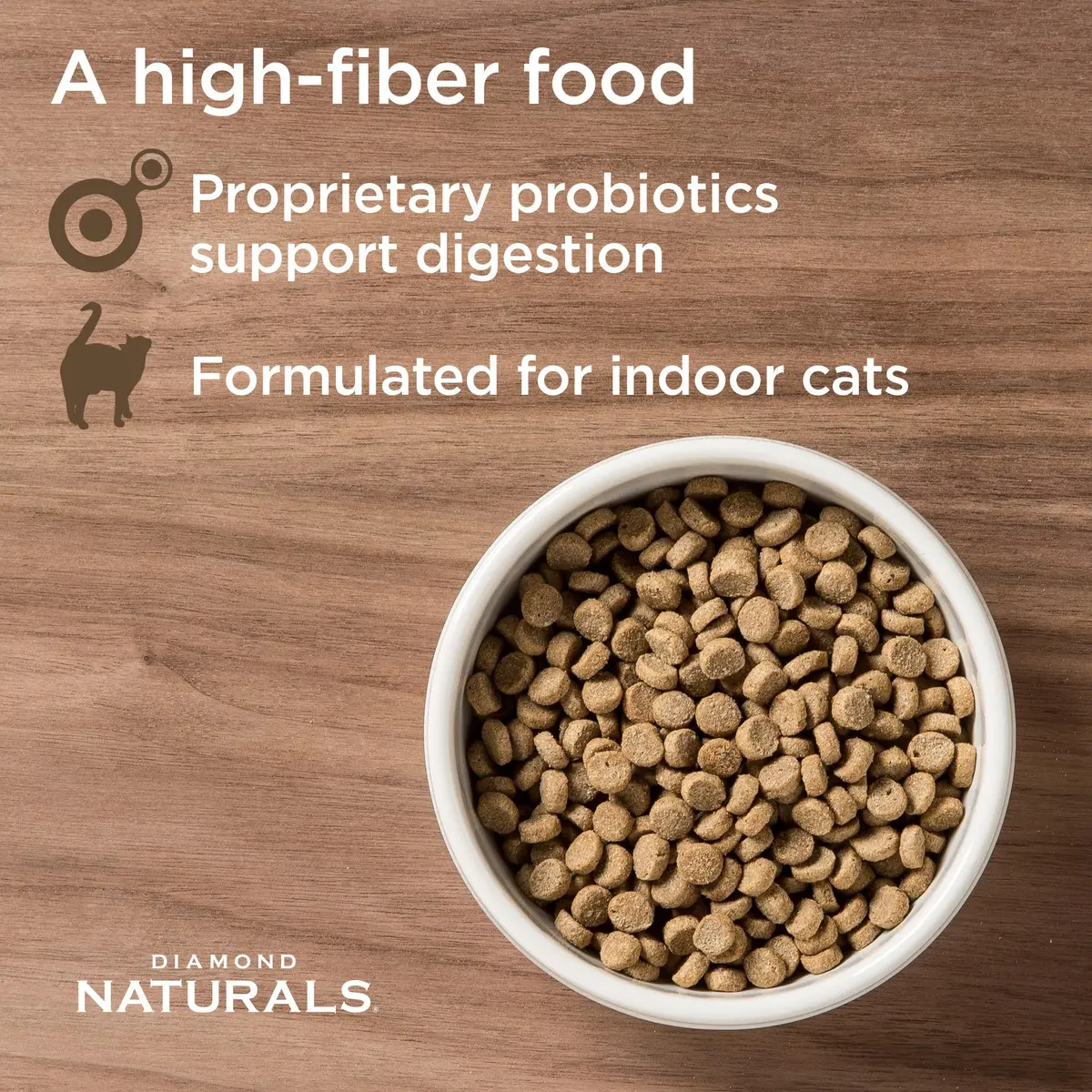 DIAMOND NATURALS Indoor Adult Dry Cat Food, Chicken & Rice, 6lb | Supports Skin & Coat, Digestive Health - view 2