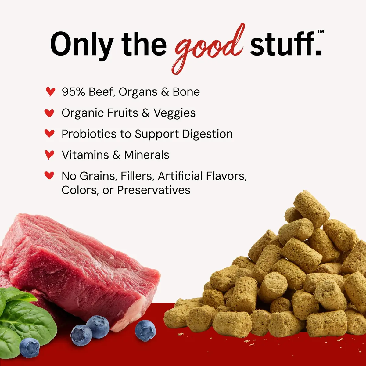 Stella & Chewy's Freeze-Dried Raw Beef Meal Mixers Dog Food Topper 227 g (8 oz) | High Protein, Grain-Free, Picky Eater Formula - view 3