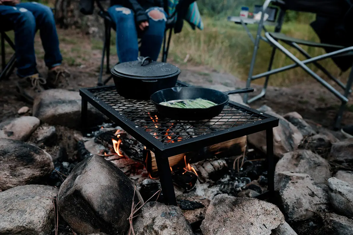 Stansport Heavy-Duty Camp Grill - Medium (614-333) | Durable Steel Mesh Cooking Surface - view 5
