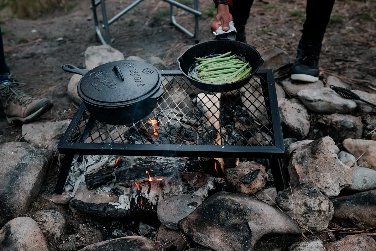 Stansport Heavy-Duty Camp Grill - Medium (614-333) | Durable Steel Mesh Cooking Surface - view 6
