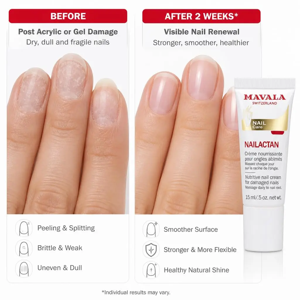 MAVALA Nailactan Nutritive Nail Cream 15ml (0.5 Fl Oz) | Restorative Treatment for Damaged Nails - view 2