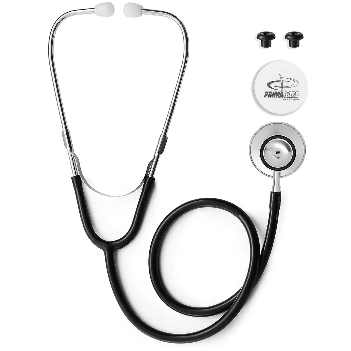 Primacare DS-9290-BK Adult Size 22" Stethoscope for Diagnostics and Screening Instrument, Lightweight and Aluminum Double Head Flexible Stethoscope, Black - main product image