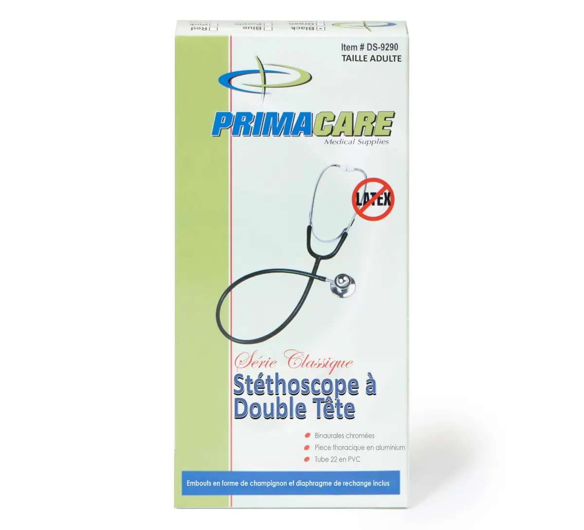 Primacare DS-9290-BK Adult Size 22" Stethoscope for Diagnostics and Screening Instrument, Lightweight and Aluminum Double Head Flexible Stethoscope, Black - view 7