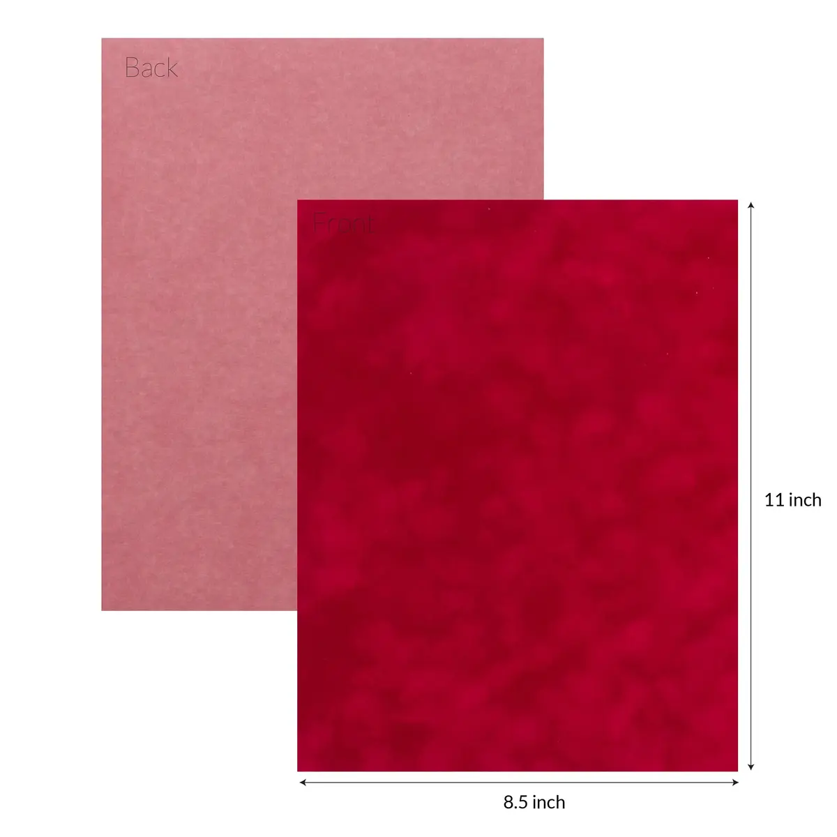 S·E·I Tomato Velvet Paper, Felt Fabric for Drawer & Jewelry Liner, 8.5" x 11" | Premium Felt Sheets for Crafts - view 2