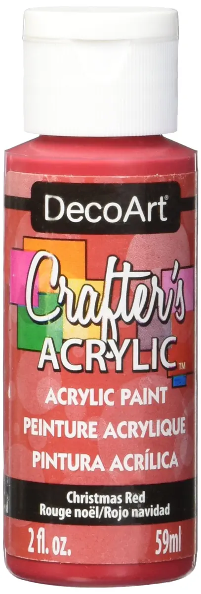 DecoArt Crafter's Acrylic Paint, 2-Ounce, Christmas Red | Versatile, Water-Based Craft Paint for Arts & Crafts - main product image