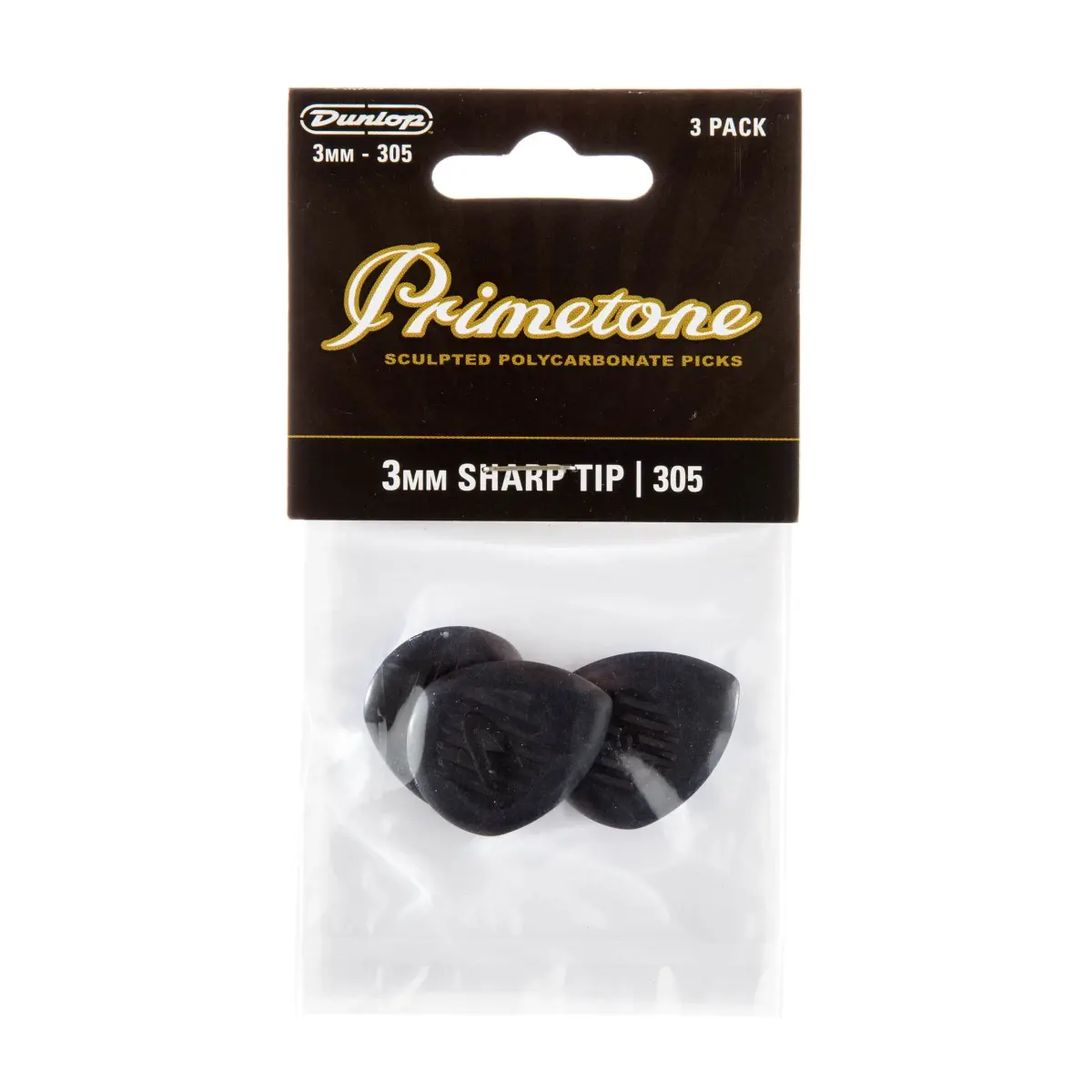 Jim Dunlop Primetone Classic Sharp Tip Pick 3.0mm (3 Pack) | Precision Contoured Edge for Jazz & Shredding - view 4
