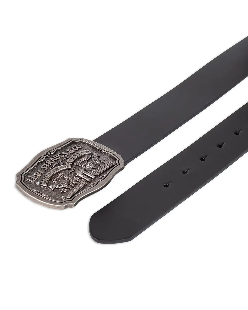 Levi's Men's Leather Belt With Removable Plaque Buckle, Black, 1.5 inches (3.81 cm) | Classic Casual Wear - view 4