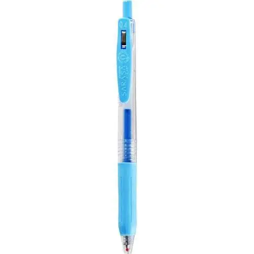 Zebra Sarasa Clip Pen 0.4mm Light Blue | Refillable Liquid Ink Pen for Office & School - view 2