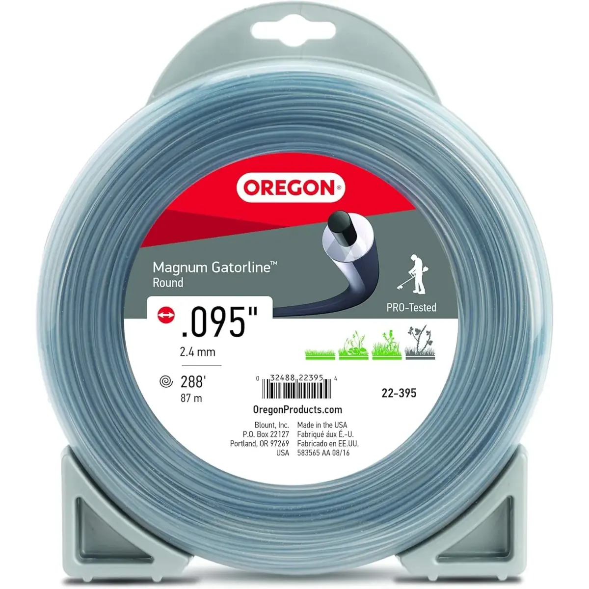 Oregon Magnum Gatorline 095 Trimmer Line 2.4mm (0.095") x 288-Foot | Professional Grade Square Profile - main product image