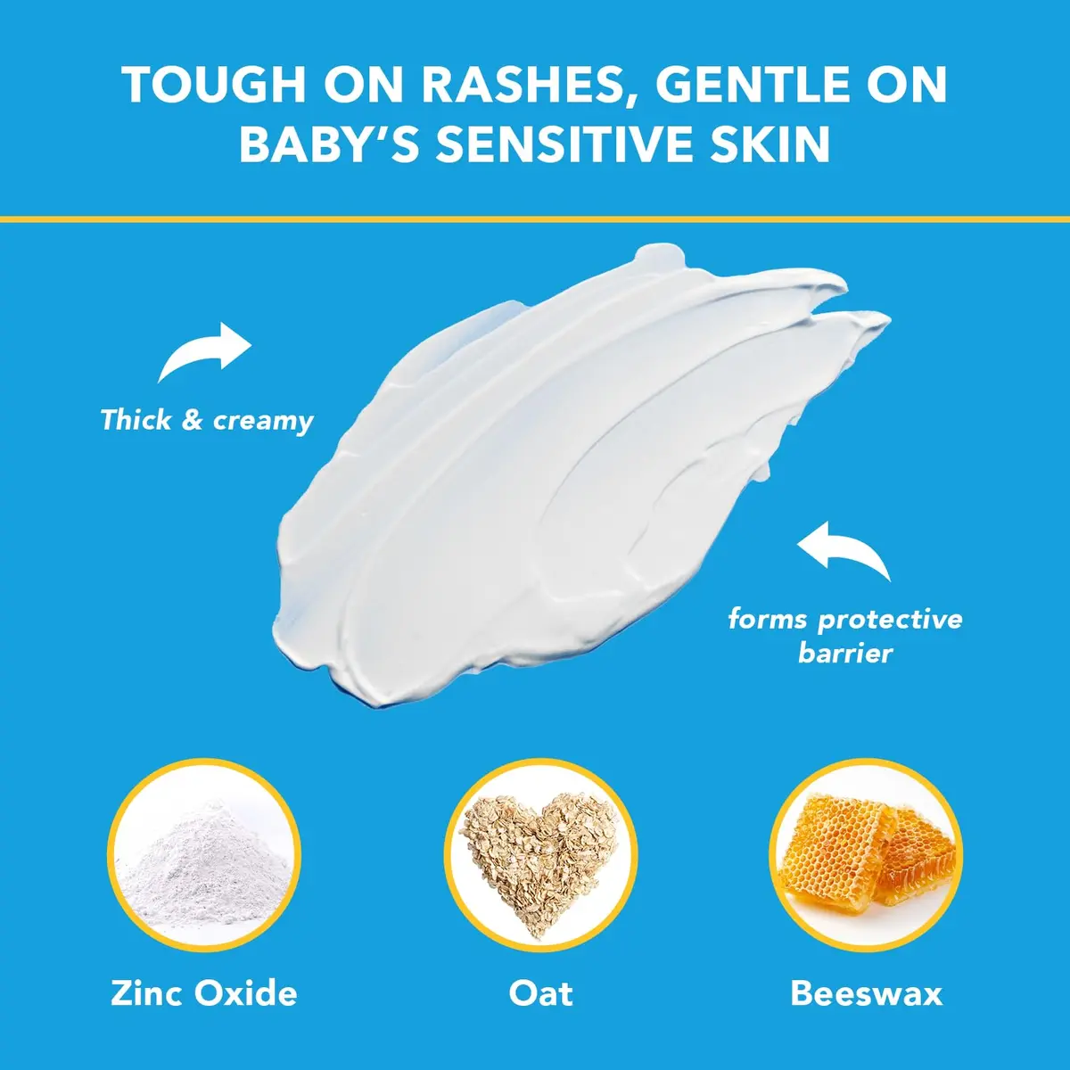 Triple Paste Diaper Rash Cream with Zinc Oxide 2 oz (56.7 g) | Pediatrician-Recommended Skin Protectant - view 3