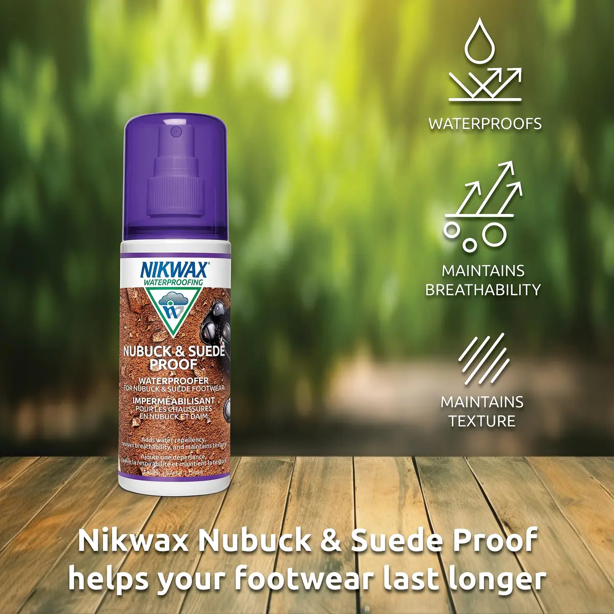 Nikwax Nubuck & Suede Proof Spray-On Waterproofing 125ml | Breathable Water Repellent for Nubuck & Suede Shoes - view 3