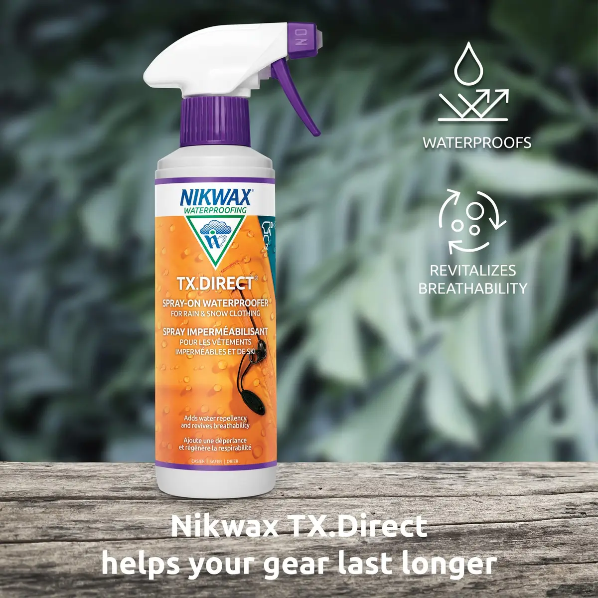Nikwax TX.Direct Spray-On Waterproofing 300ml (10.1 Fl Oz) | Restores DWR Water Repellency for Jackets & Outerwear - view 3