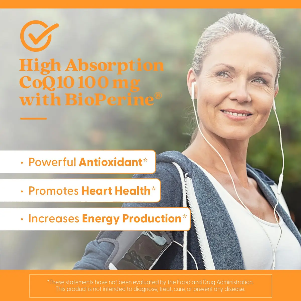 Doctor's BEST High Absorption CoQ10 with BioPerine Supplement - Coenzyme Q10 Caps for Heart Health & Antioxidant Support, CoQ10 100mg for Women & Men, Non GMO, Naturally Fermented - 120 Veg Capsules - view 6