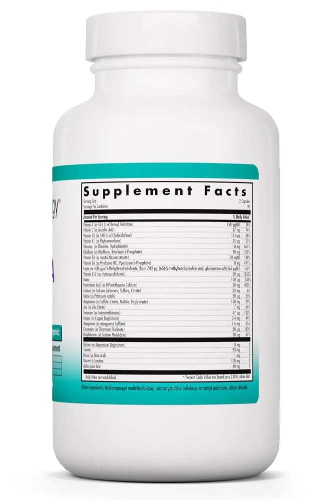 Allergy Research Group Nutricology MVM-A Multivitamin & Minerals, 180 Capsules | Supports Brain, Energy & Immunity - view 2