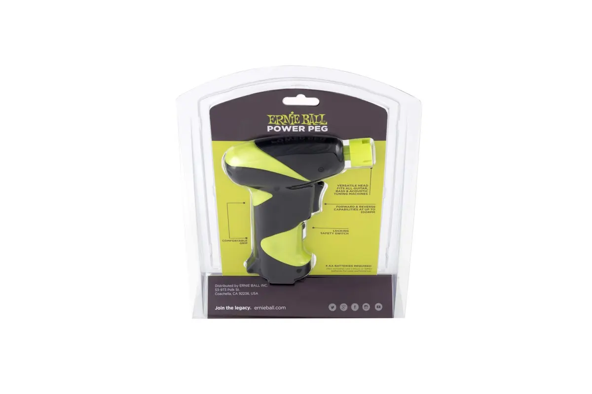 Ernie Ball Power Peg Motorized String Winder & Turner for Guitar, Bass, Acoustic (Green/Black) | Restrings Up to 70% Faster - view 4
