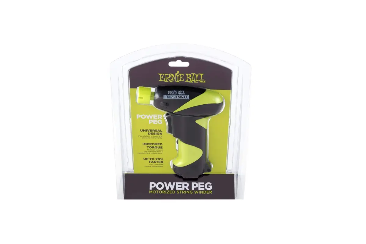 Ernie Ball Power Peg Motorized String Winder & Turner for Guitar, Bass, Acoustic (Green/Black) | Restrings Up to 70% Faster - view 3
