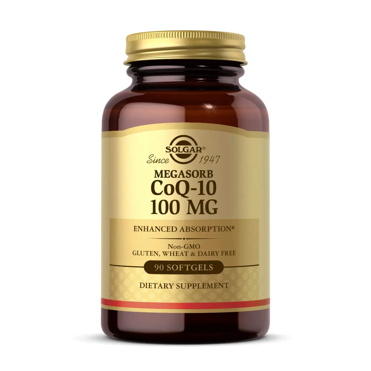 Solgar Megasorb CoQ-10 100 mg Softgels (90 Count) | Supports Healthy Aging & Heart Function - main product image