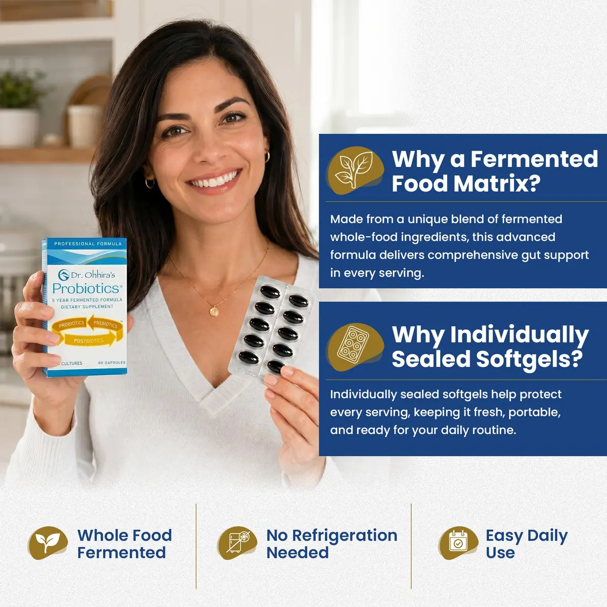 Essential Formulas Dr Ohhira's Probiotics 60 Capsules | Gut Health & Digestive Support - view 7