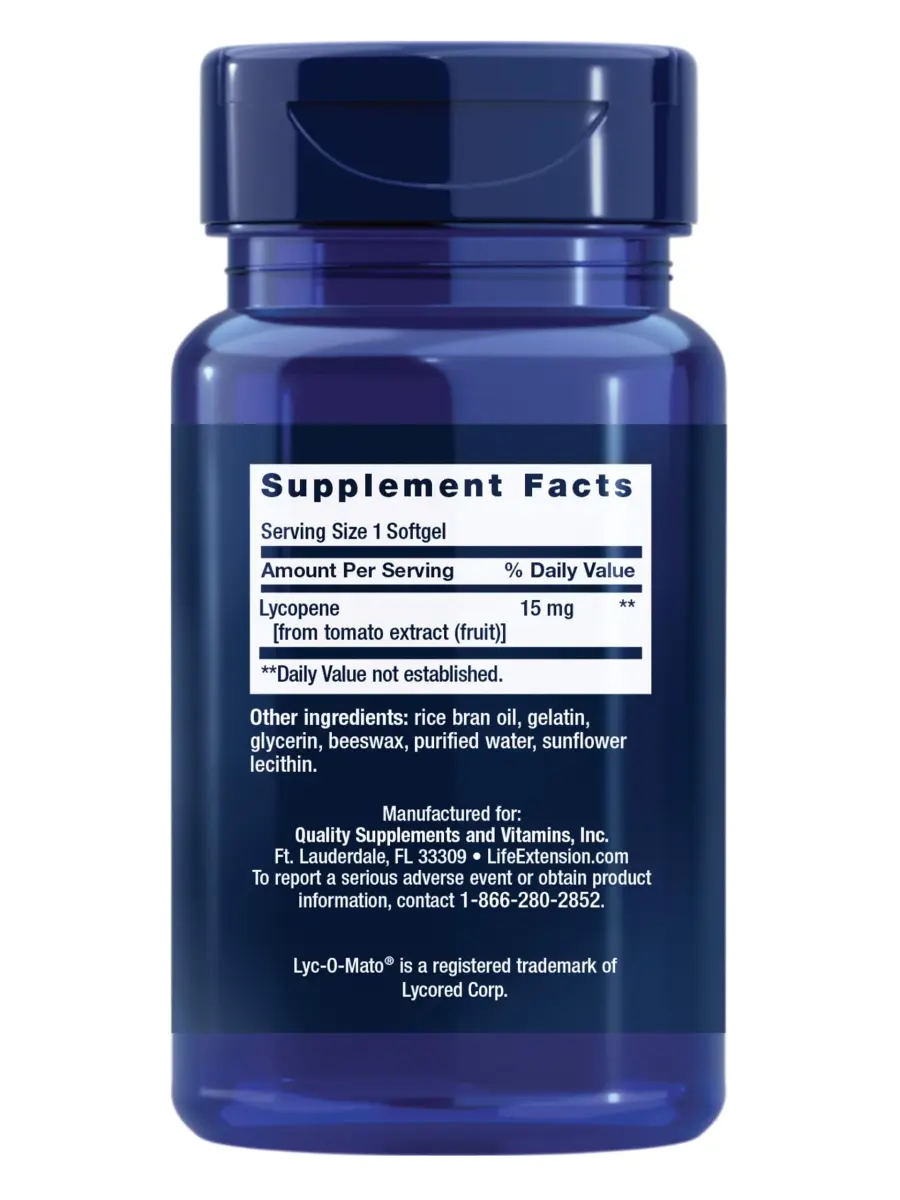 Life Extension Mega Lycopene Softgels 90 Count (40.8g) | Supports Prostate & Arterial Health - view 2