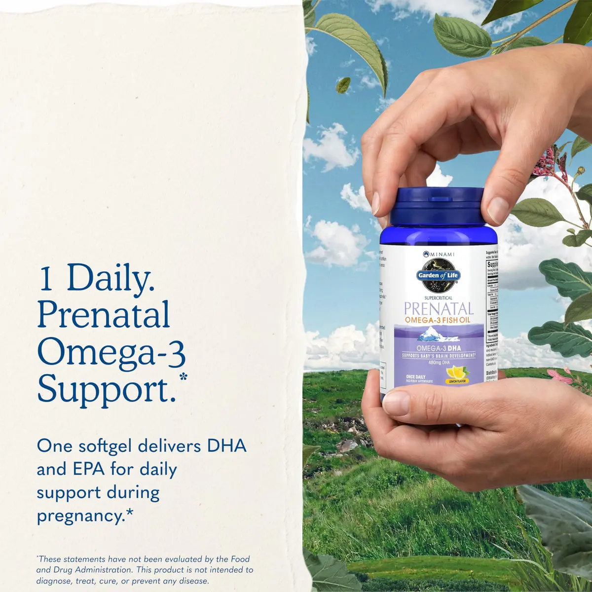 Garden of Life Prenatal DHA Omega 3 Fish Oil Supplement Lemon 60 Softgels | Supports Baby's Brain Development - view 8