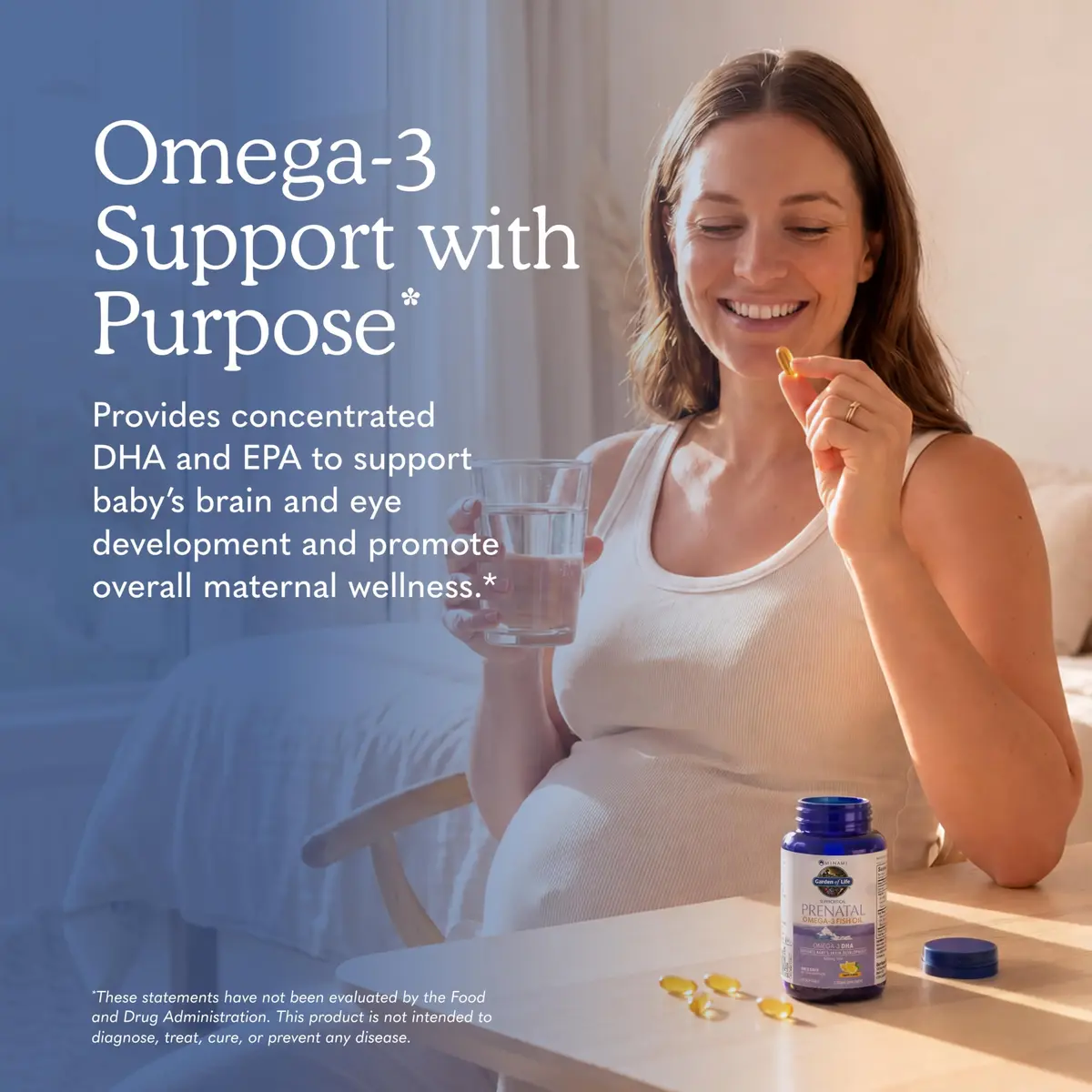 Garden of Life Prenatal DHA Omega 3 Fish Oil Supplement Lemon 60 Softgels | Supports Baby's Brain Development - view 2