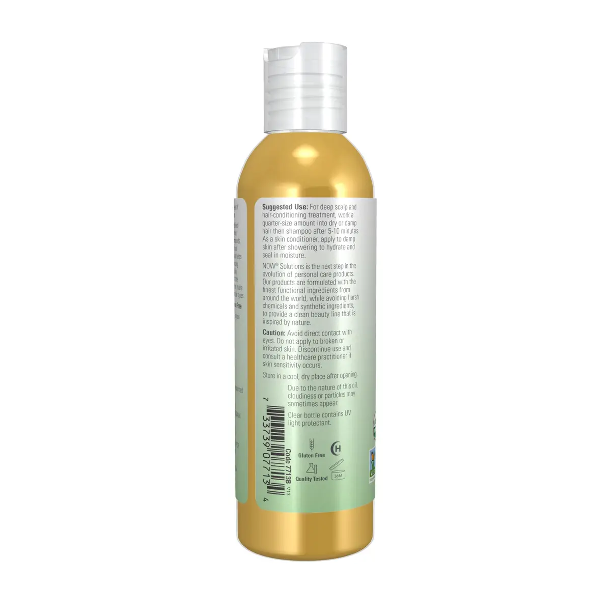 NOW Solutions Organic Jojoba Oil Moisturizing Multi-Purpose 120ml (4 fl. oz) | Pure Cold-Pressed Carrier Oil for Skin & Hair - view 3