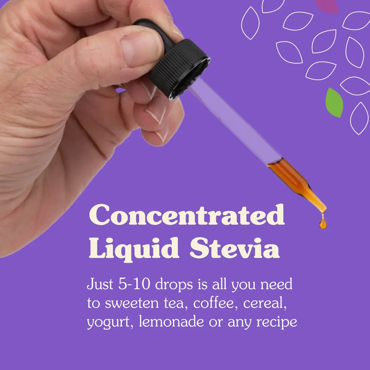 Nunaturals Liquid Stevia Sweetener, Unflavored Alcohol-Free, 2oz | Zero-Calorie Sugar Substitute for Healthy Diets - view 5