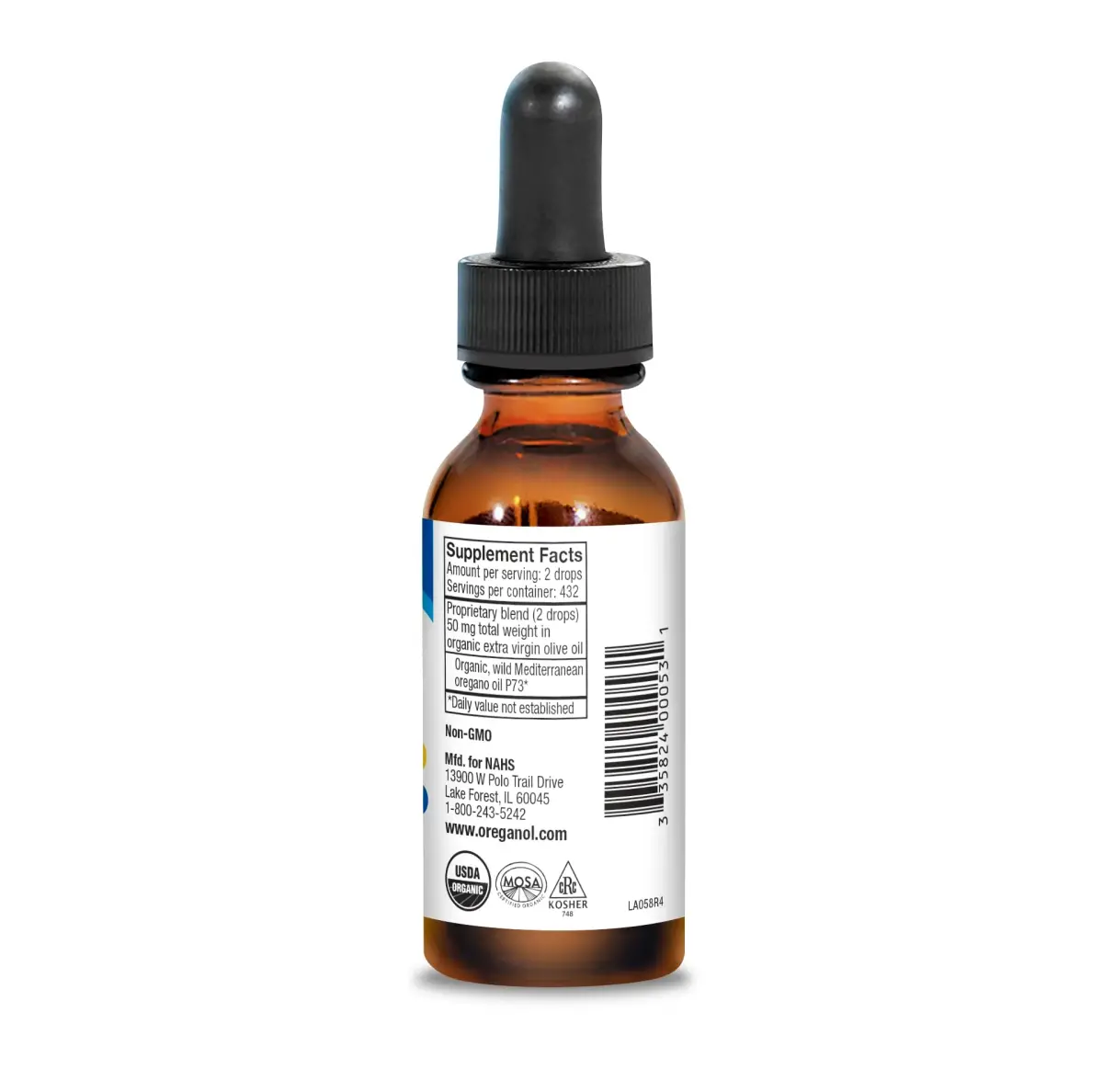 NORTH AMERICAN HERB & SPICE Oreganol Oil 30ml (1 Fl Oz) | Wild Organic Mediterranean Source P73 - view 2