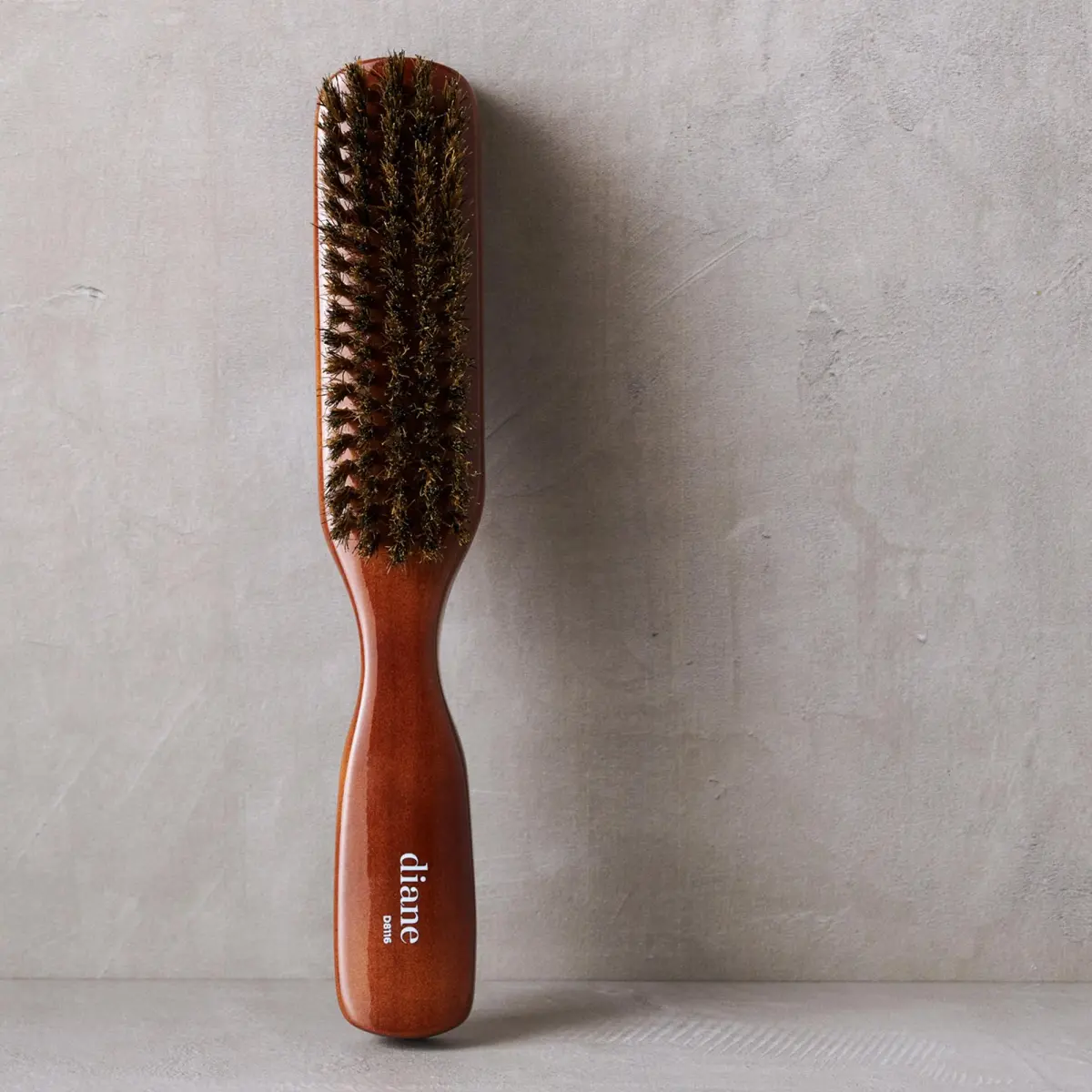 Diane Premium 100% Boar Bristle Styling Brush for Men & Barbers – Medium Bristles for Thick Coarse Hair – 5-Row, Wood Handle | Detangles, Smooths, Adds Shine - view 3