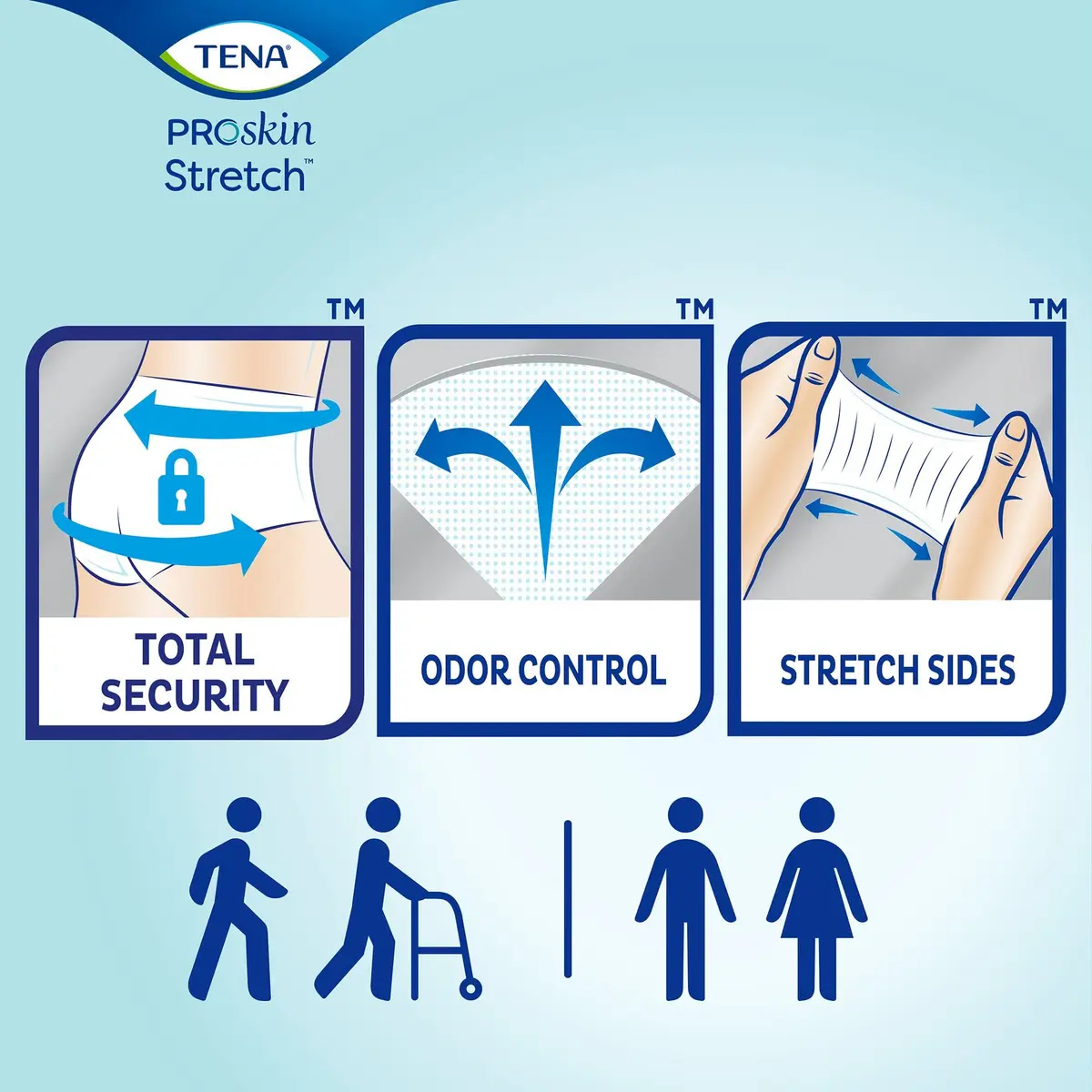 TENA Stretch Ultra Briefs Heavy Absorbency Large XL | Breathable, Secure Fit, 72 ct - view 7