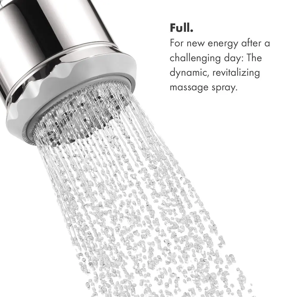 hansgrohe Clubmaster Shower Head Brushed Nickel 9.5cm (3.75") | 3 Spray Modes, 2.5 GPM Flow Rate - view 3