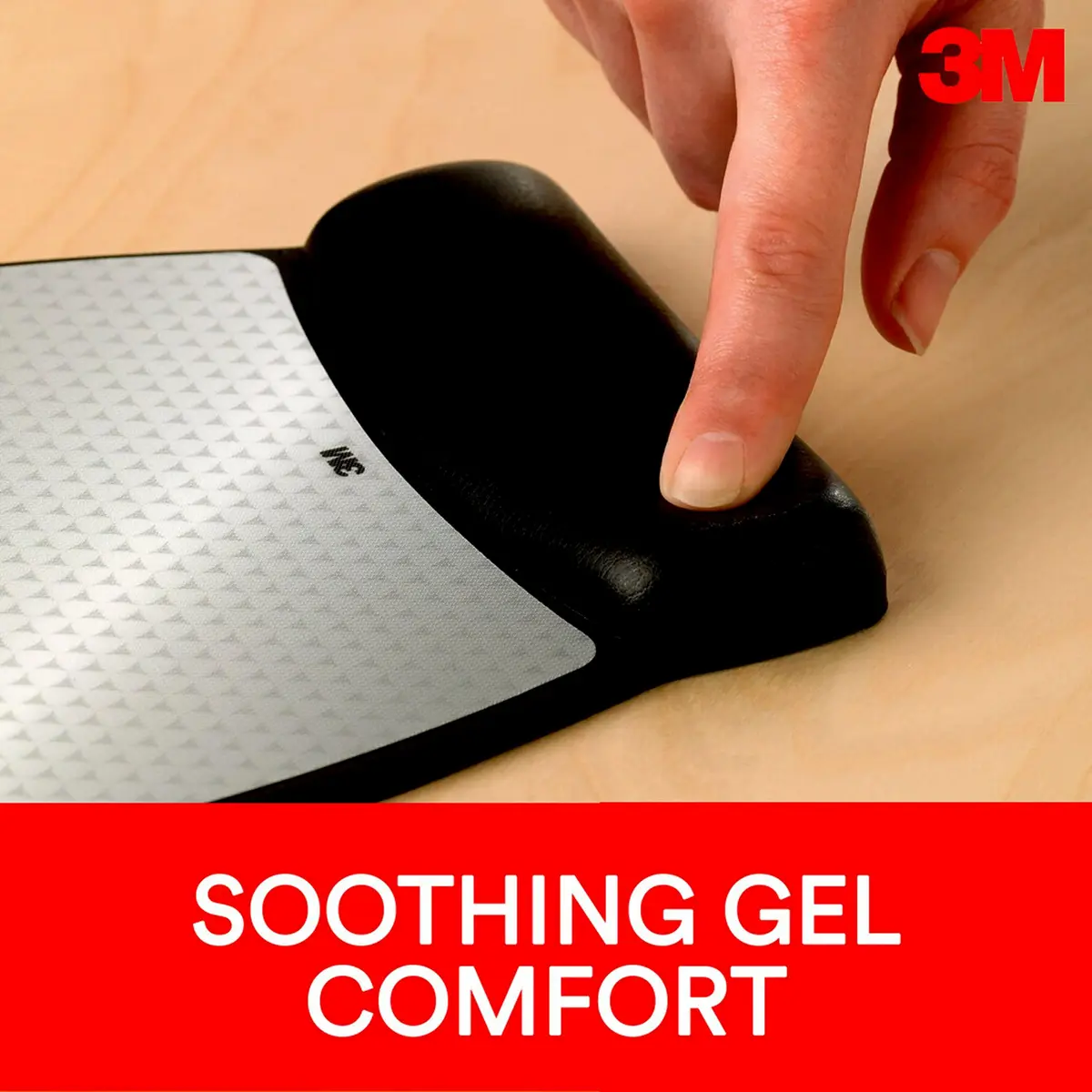 3M Precise Mouse Pad with Gel Wrist Rest, Vertex, 8.6 in x 6.8 in | Precise optical surface, antimicrobial support, ergonomic design - view 6