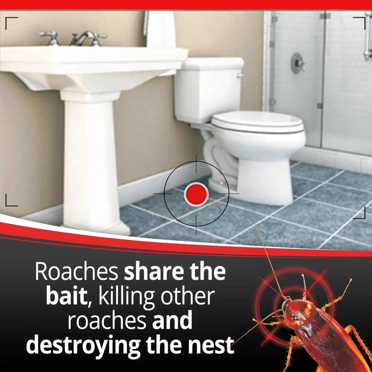 Combat Max Large Roach Killing Bait Stations 8 Count | Kills Roaches Continuously for 3 Months - view 8