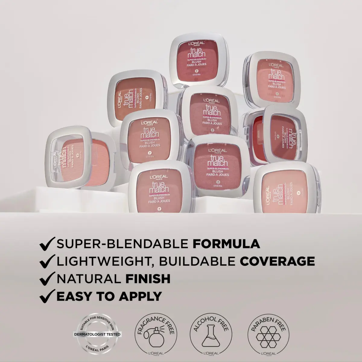 L'Oreal Paris True Match Super-Blendable Powder Blush, Bare Honey, 5.95g (0.21 Oz) | Natural Finish for All Skin Tones - view 2