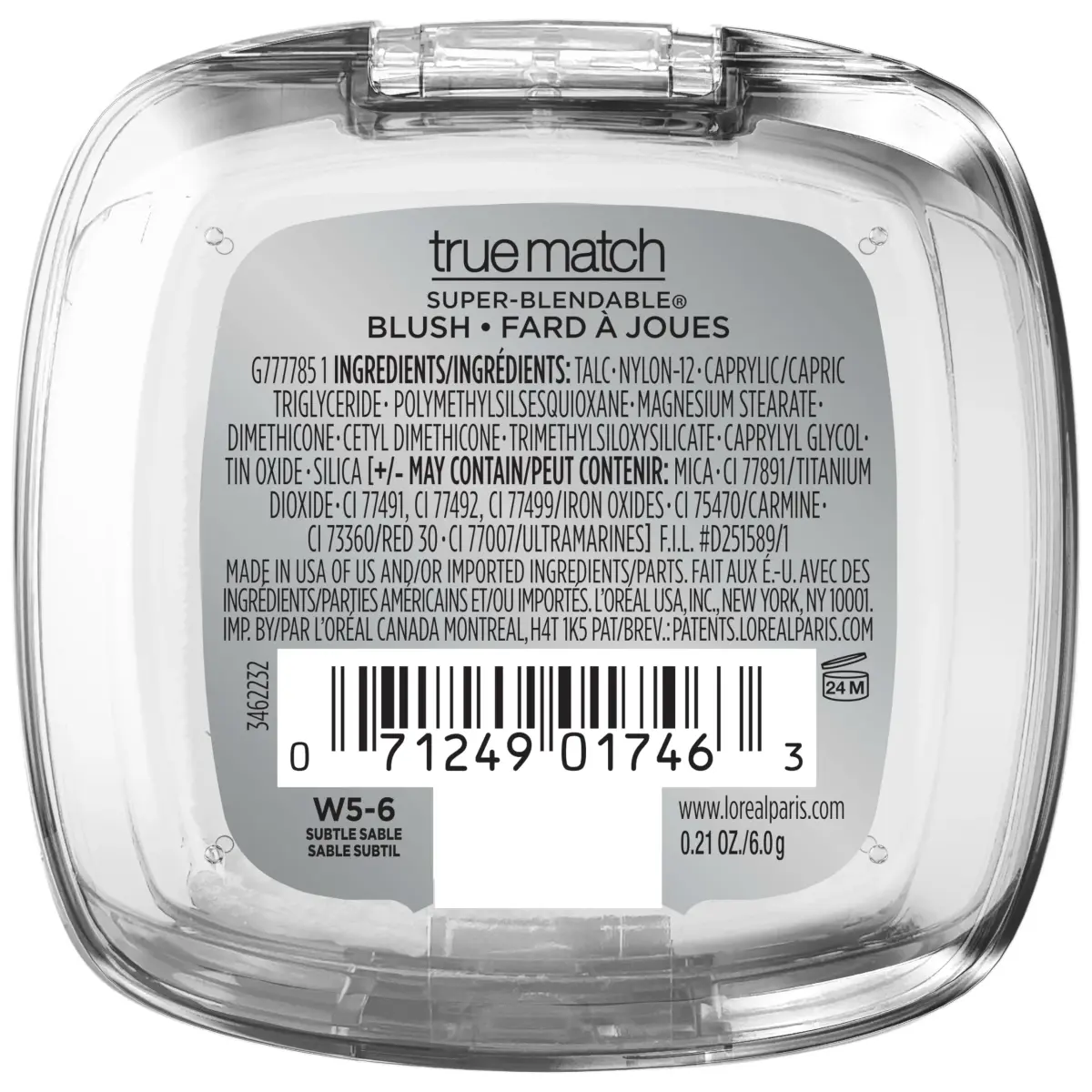 L'Oreal Paris True Match Super-Blendable Powder Blush Subtle Sable 5.95g (0.21 Oz) | Natural Flush for Cheekbones - view 2