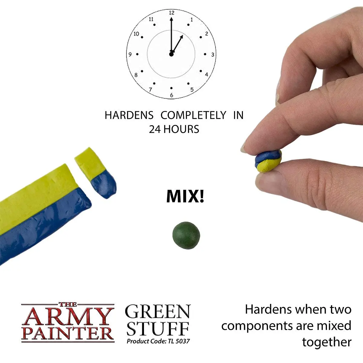 The Army Painter Green Stuff Kneadatite 20 cm Modelling Putty | Sculpt, Repair & Detail Miniatures - view 3