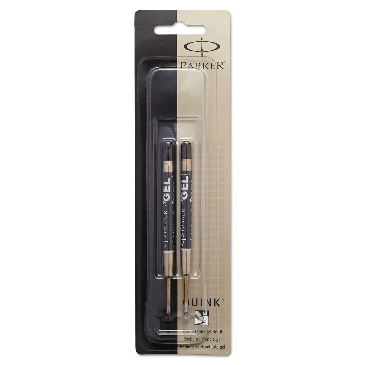 Parker Quink Gel Ink Refills Medium Tip Black | Reliable Writing Performance - main product image