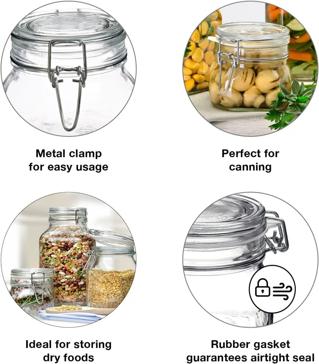 Bormioli Rocco Fido Glass Jar 25.25 oz | Airtight, Italian Craftsmanship, BPA-Free - view 7