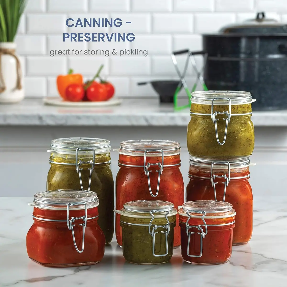 Bormioli Rocco Fido Glass Jar 25.25 oz | Airtight, Italian Craftsmanship, BPA-Free - view 3