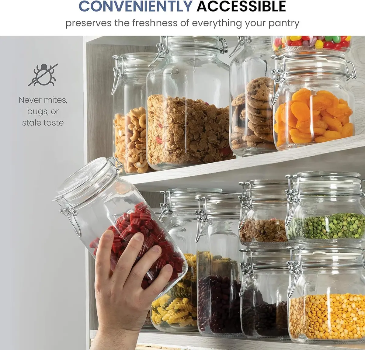Bormioli Rocco Fido Glass Jar 25.25 oz | Airtight, Italian Craftsmanship, BPA-Free - view 4