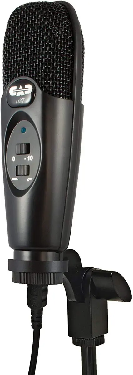 CAD Audio U37 USB Studio Condenser Microphone | Cardioid, 4 x 12 x 9 inches, Metal, USB, 10dB Overload Protection - view 2
