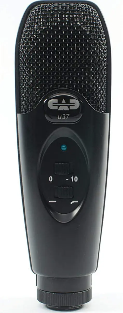 CAD Audio U37 USB Studio Condenser Microphone | Cardioid, 4 x 12 x 9 inches, Metal, USB, 10dB Overload Protection - view 3