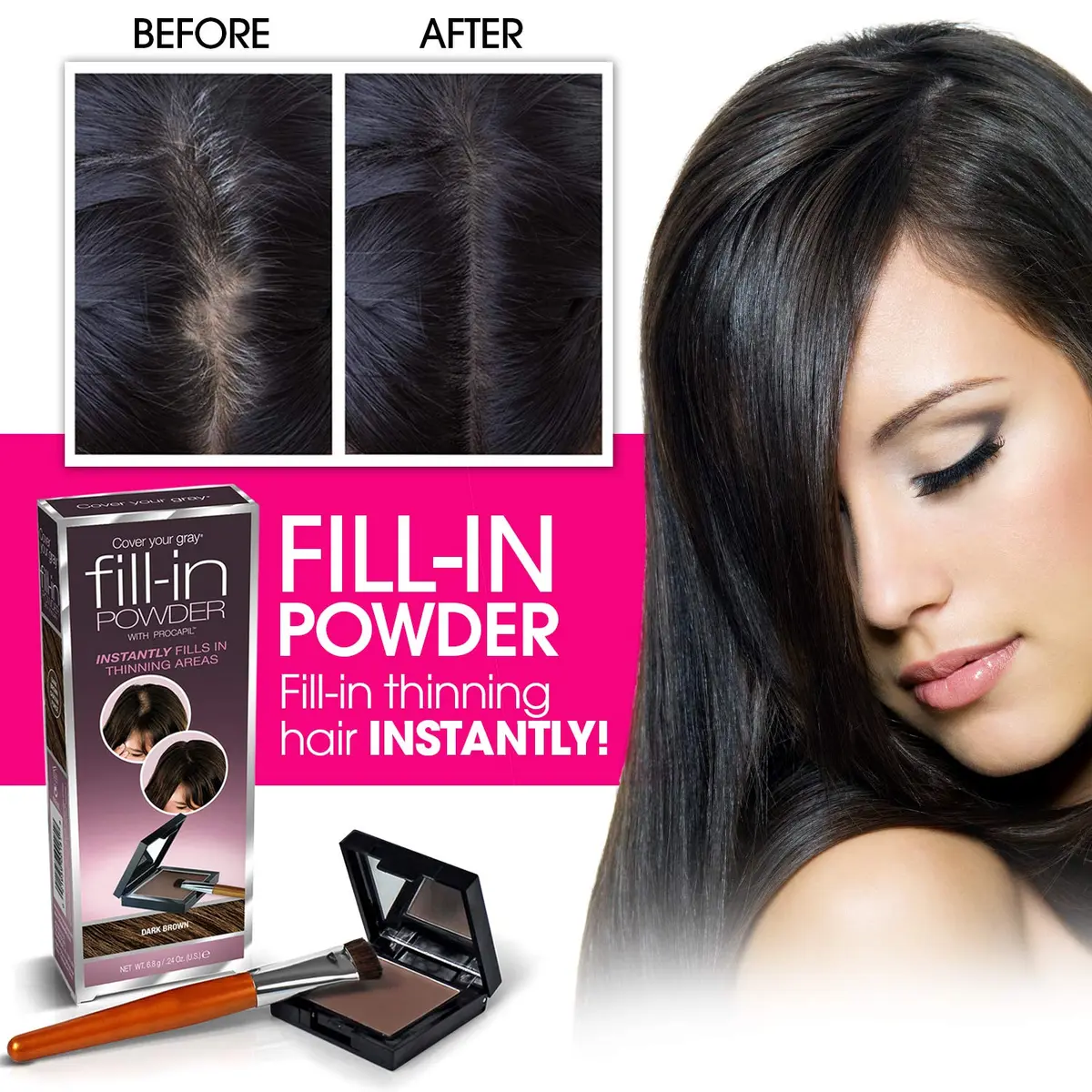 Cover Your Gray Hair Color Touch Up Stick - Black | Covers Gray Hair Instantly - view 7