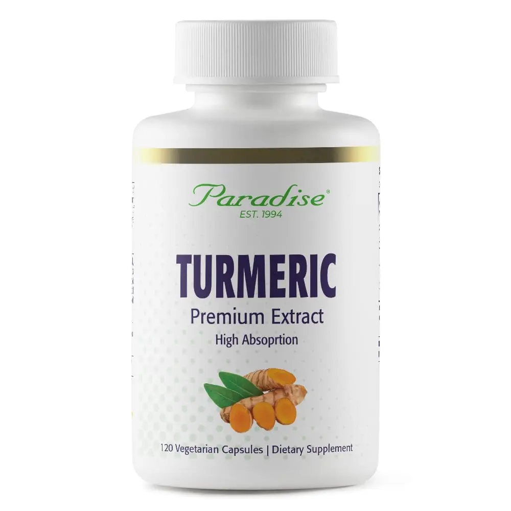 Paradise Herbs & Essentials Turmeric Rhizome Extract 120 Capsules | Bioavailable, Organic, Pure - main product image